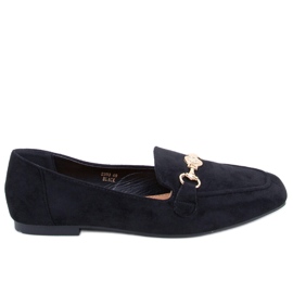 BM Mocasines mujer Rhona Negro hebilla