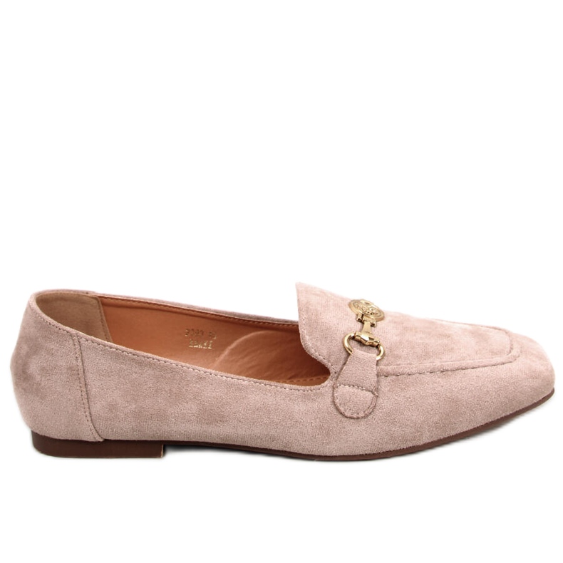 BM Mocasines mujer Rhona Khaki hebilla beige