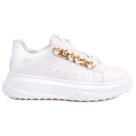 Deportivas blancas de mujer con cadena Shelovet blanco