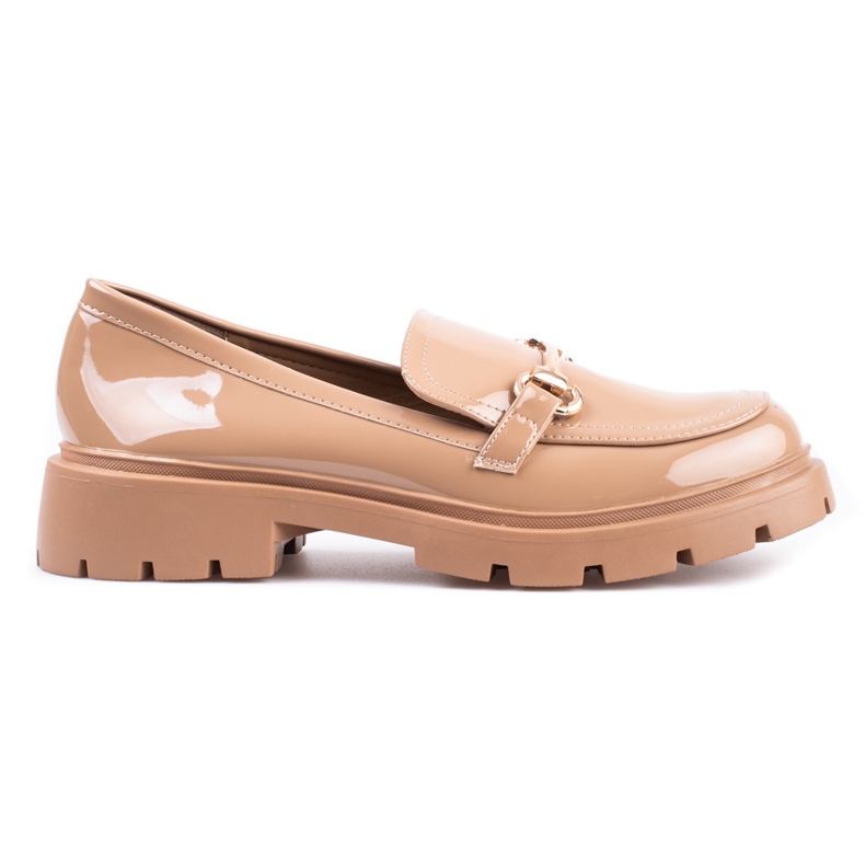 Zapatos lacados marrones Shelovet beige