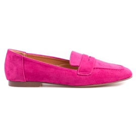 Mocasines de mujer Shelovet en ante fucsia rosa