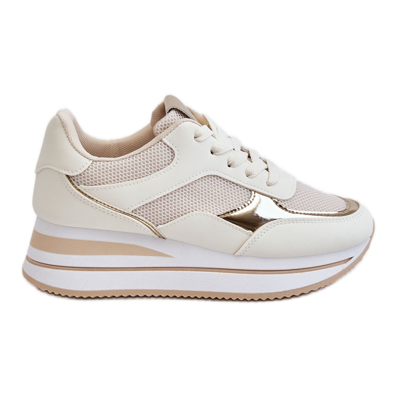 Zapatillas Mujer Cuña Beige Rubí Claro