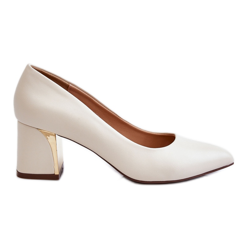 PS1 Bombas Elegantes En Un Talón Beige Emma