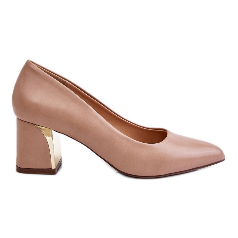 PS1 Bombas Elegantes En Un Tacón Beige Oscuro Emma PS1 Bombas Elegantes En Un Tacón Beige Oscuro Emma
