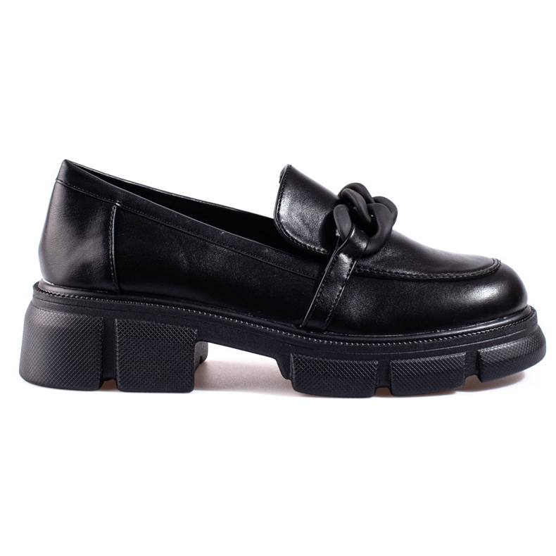Goodin Mocasines de mujer Shelovet con cadena negra negro