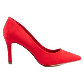 Shelovet tacones de mujer rojo