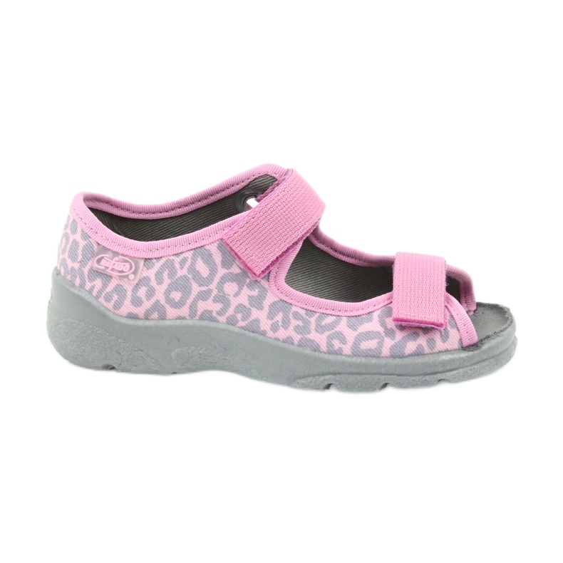 Befado zapatos infantiles sandalias babuchas 969x092 rosado gris
