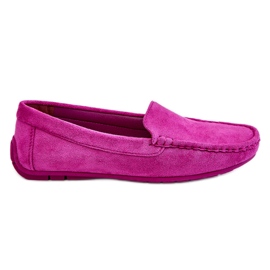 PE1 Mocasines Mujer Ante Morado Morreno púrpura rosa