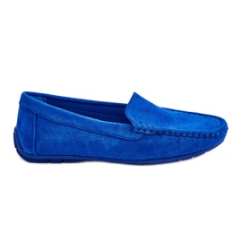 Mocasines Mujer Ante Azul Morreno