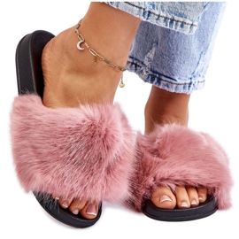 PM1 Chanclas de mujer rosa con pelo Kennet