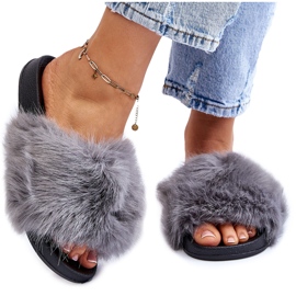 PM1 Chanclas de piel Kennet gris para mujer