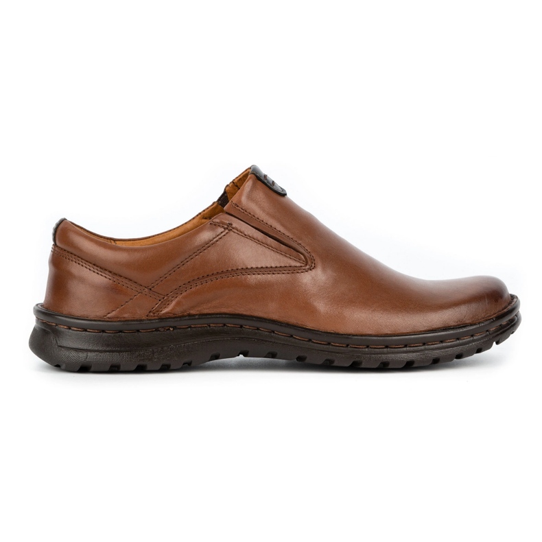 Kampol Slip-on de hombre en piel 12KAM marrón claro