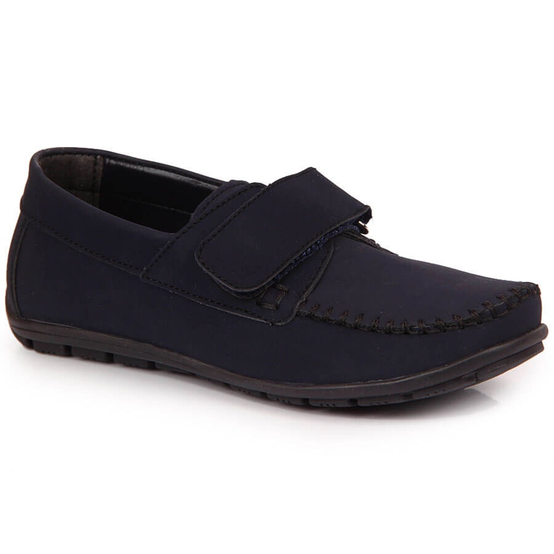 Mocasines niño con velcro azul marino Kornecki 6804