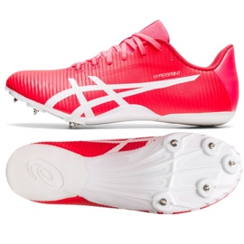 Asics Hypersprint 8 sprint 1093A197 702 zapatos con clavos rosa rosa