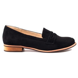 Mocasines de mujer negros elegantes.