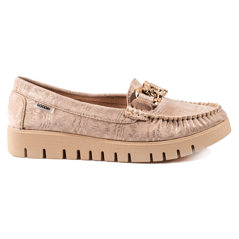 Goodin Mocasines mujer Shelovet oro-beige dorado Goodin Mocasines mujer Shelovet oro-beige dorado