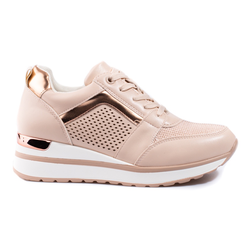Zapatillas Shelovet de mujer beige de moda.