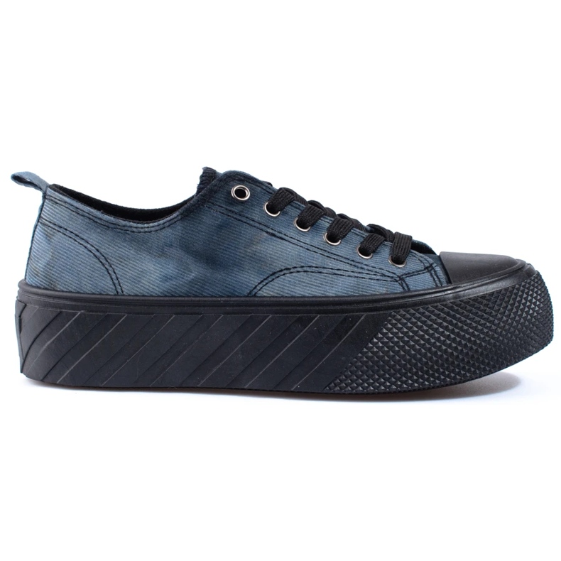 Deportivas Mujer Shelovet de pana azul marino