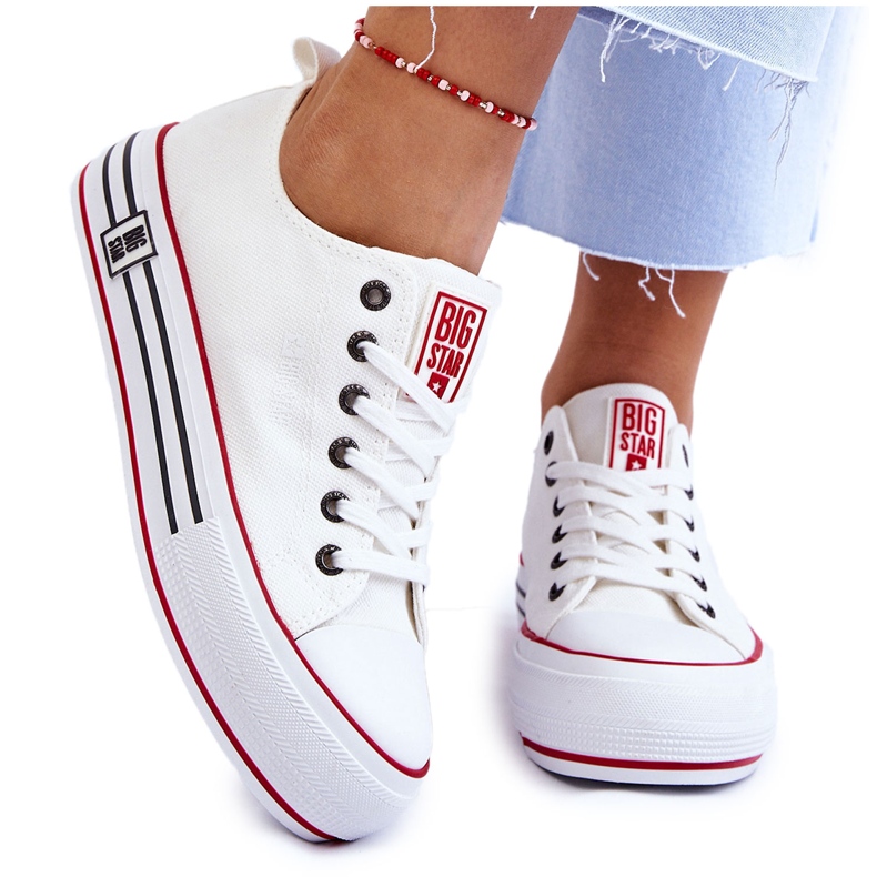 Sneakers Mujer Tejido Plataforma Big Star LL274180 Blanco