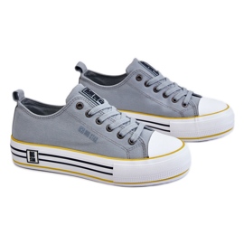 Sneakers De Mujer De Tela Con Plataforma Big Star LL274183 Azul Claro