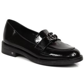 Mocasines lacados en negro para mujer Potocki SZ12020