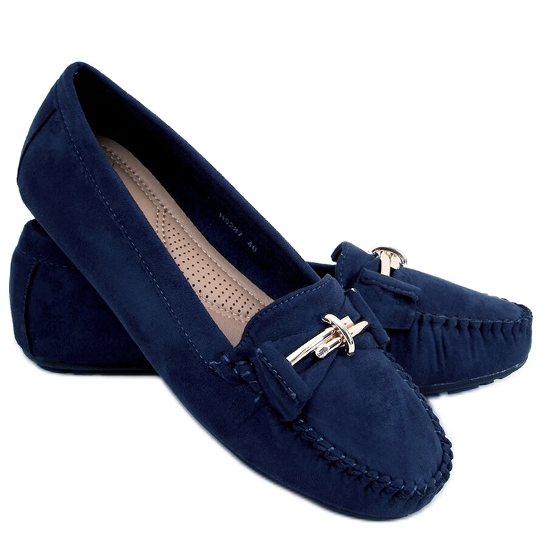 BM Mocasines de mujer Lyset Azul azul marino BM Mocasines de mujer Lyset Azul azul marino