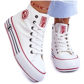 Sneakers Mujer Plataforma Alta Textil Big Star LL274185 Blanco