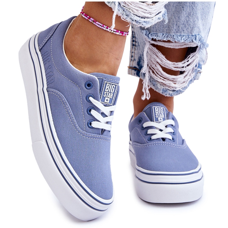 Zapatillas Mujer Big Star Plataforma LL274231 Azul