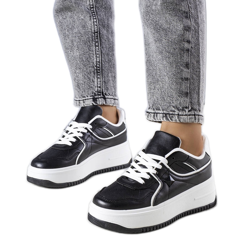 Deportivas plataforma Juanita negras negro Deportivas plataforma Juanita negras negro