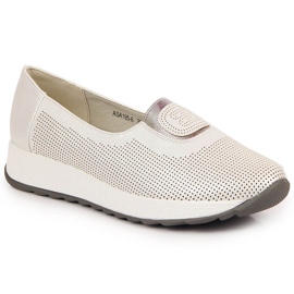 Slip-on plateado Jezzi con banda elástica en la plataforma