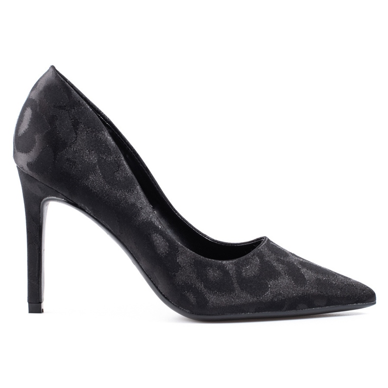 Zapatos de salón de mujer Shelovet con estampado de leopardo negro
