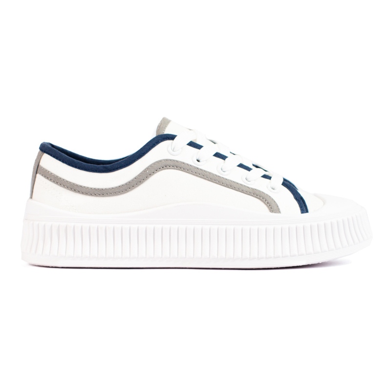 Shelovet zapatillas bajas de mujer con plataforma blancas blanco