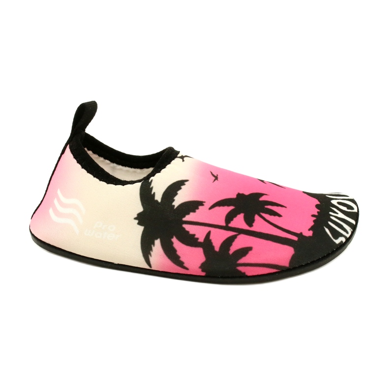 Zapatillas de agua ProWater neopreno rosa-negro rosado