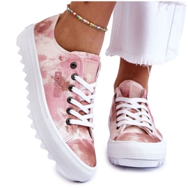 Zapatillas bajas de moda Big Star LL274044 Rosa-Beige blanco
