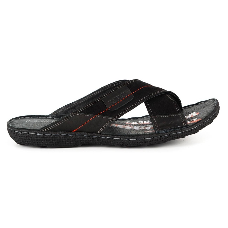 Kampol Babuchas hombre piel 200/3 nubuck negro
