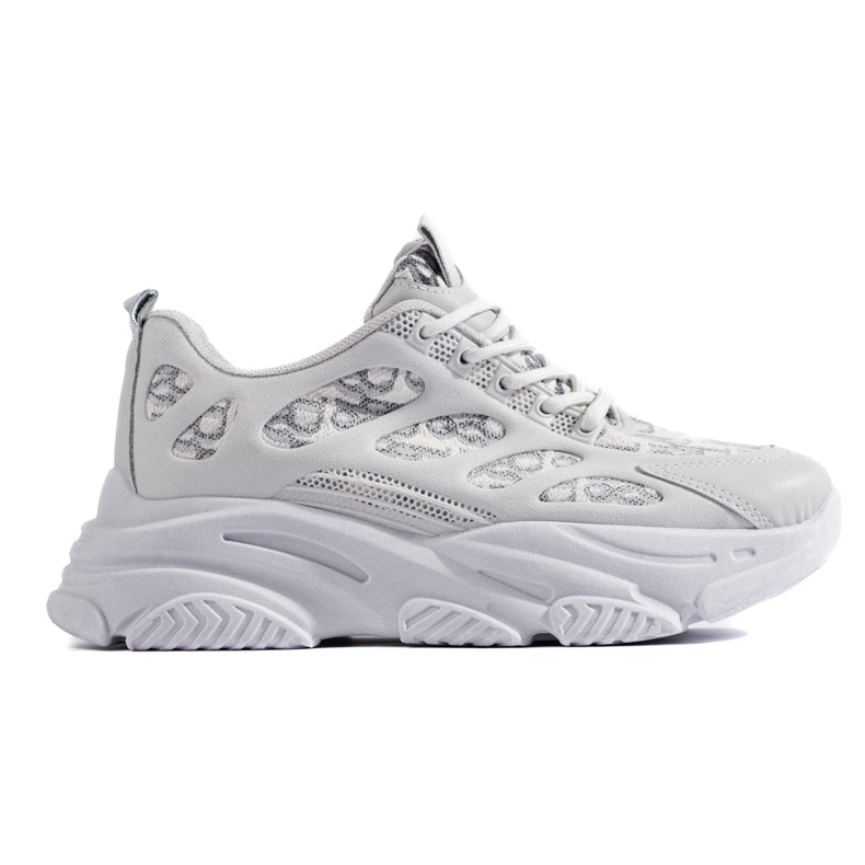 Zapatillas de mujer Shelovet con suela gruesa, gris.