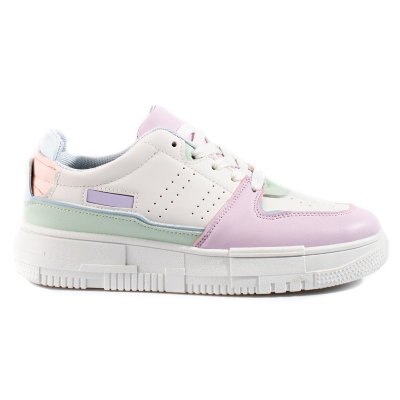 Deportivas mujer Shelovet pastel blanco multicolor