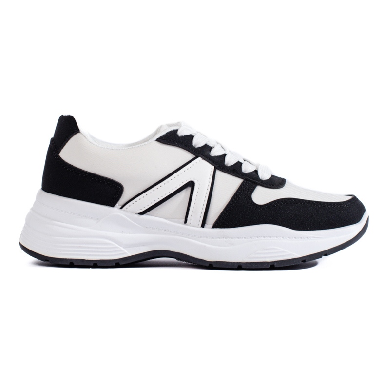 Deportivas de mujer en beige y blanco de Shelovet. negro
