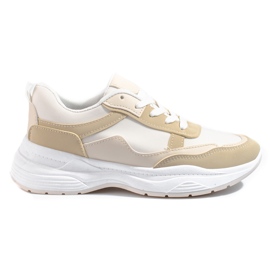 Deportivas mujer cordones Shelovet beige