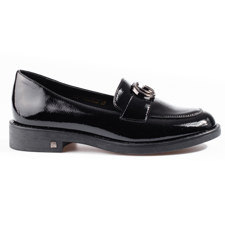 W. Potocki Señores de tacón plano Potocki de mujer lacados negro W. Potocki Señores de tacón plano Potocki de mujer lacados negro