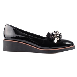 W. Potocki Zapatos de salón de mujer con cuña Potocki en negro