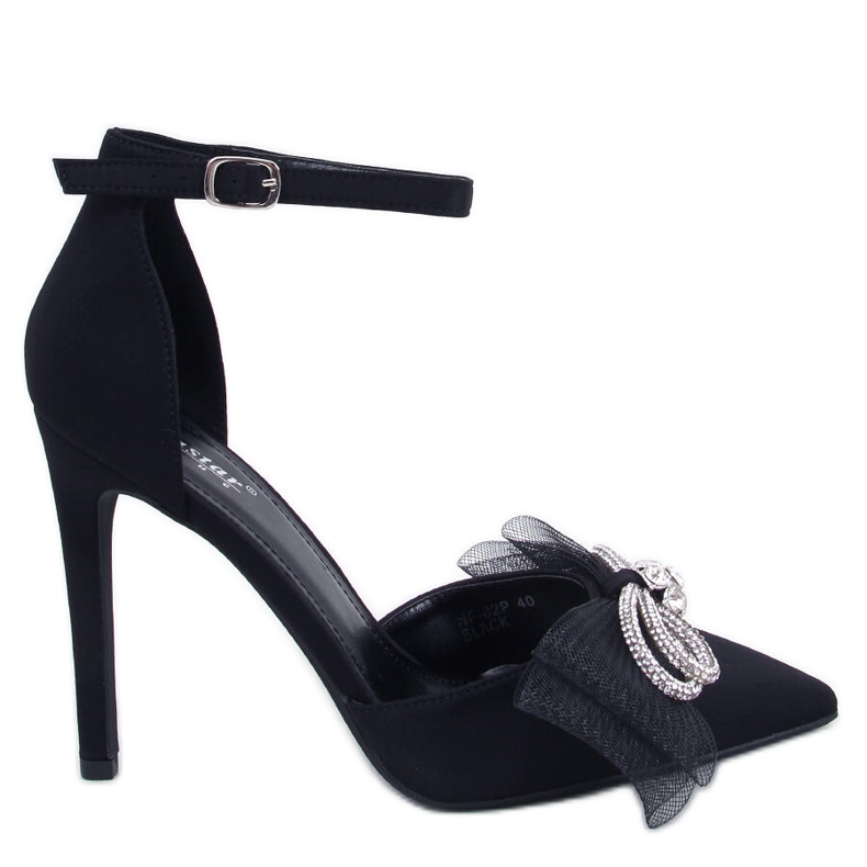 Seastar Triana Zapato tacón lazo tul negro