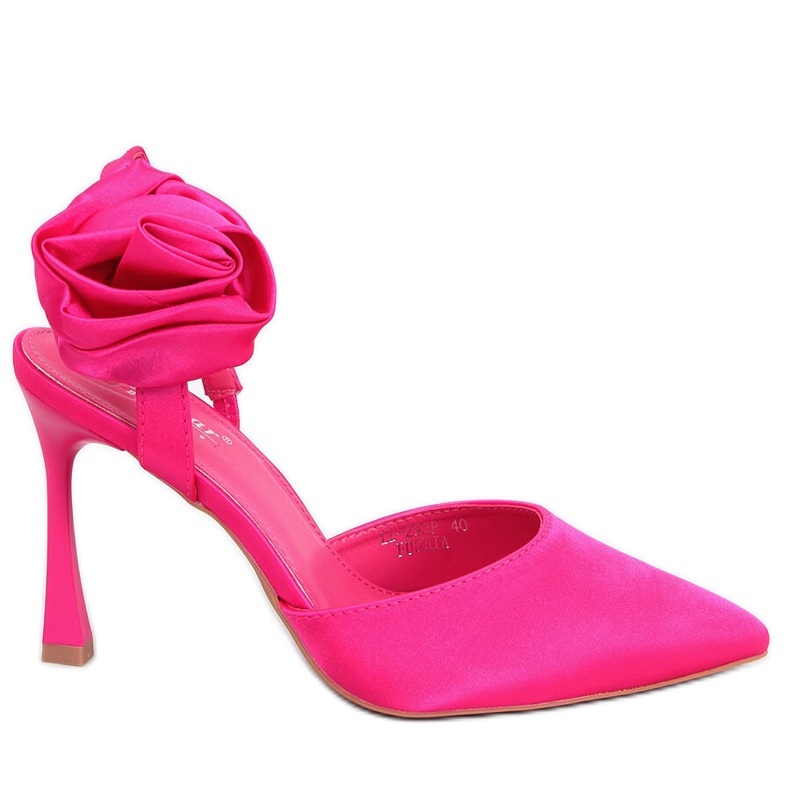 Seastar Broches de raso con flor Flores Fucsia rosado