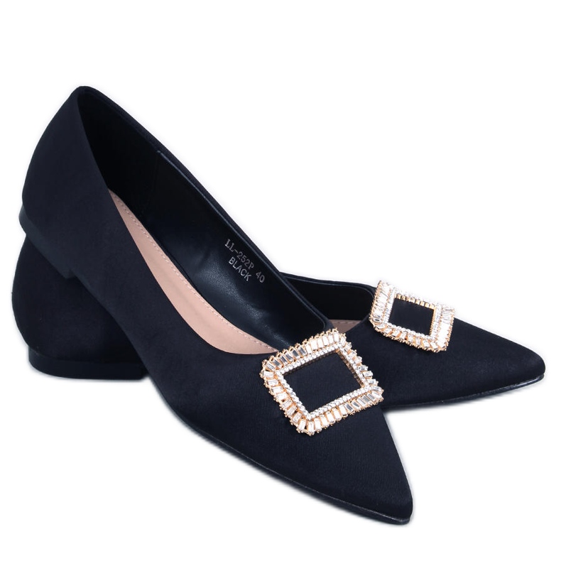 PA1 Bailarinas elegantes con piedras Lorella Black negro