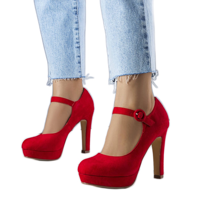 PA1 Zapatos rojos con tacón de Lynda