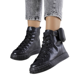 Botines negros con bolsita Willie