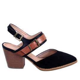 BM Zapatos de tacón abierto Chiatti negros
