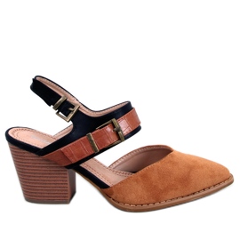 BM Zapatos de tacón abierto Chiatti Camel marrón BM Zapatos de tacón abierto Chiatti Camel marrón