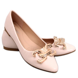 BM Elegantes bailarinas con hebilla de Simona Beige