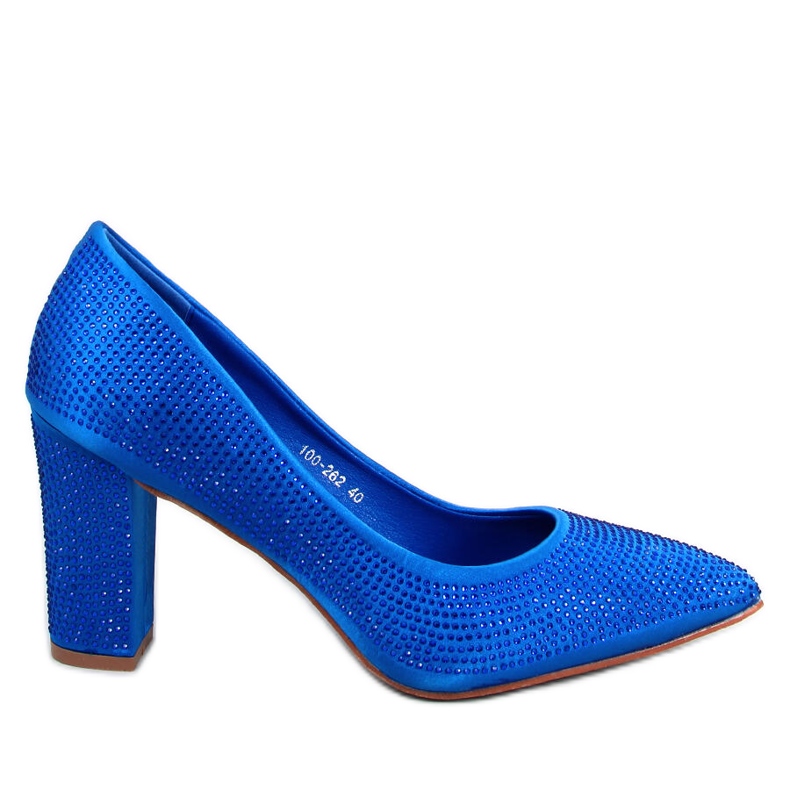 Zapatos de tacón alto con cuentas Marisa Blue azul